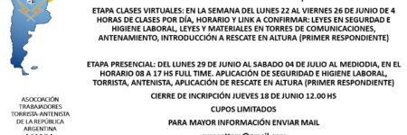 CURSO TORRISTA-ANTENISTA-PRIMER RESPONDIENTE SAN JUAN 2026